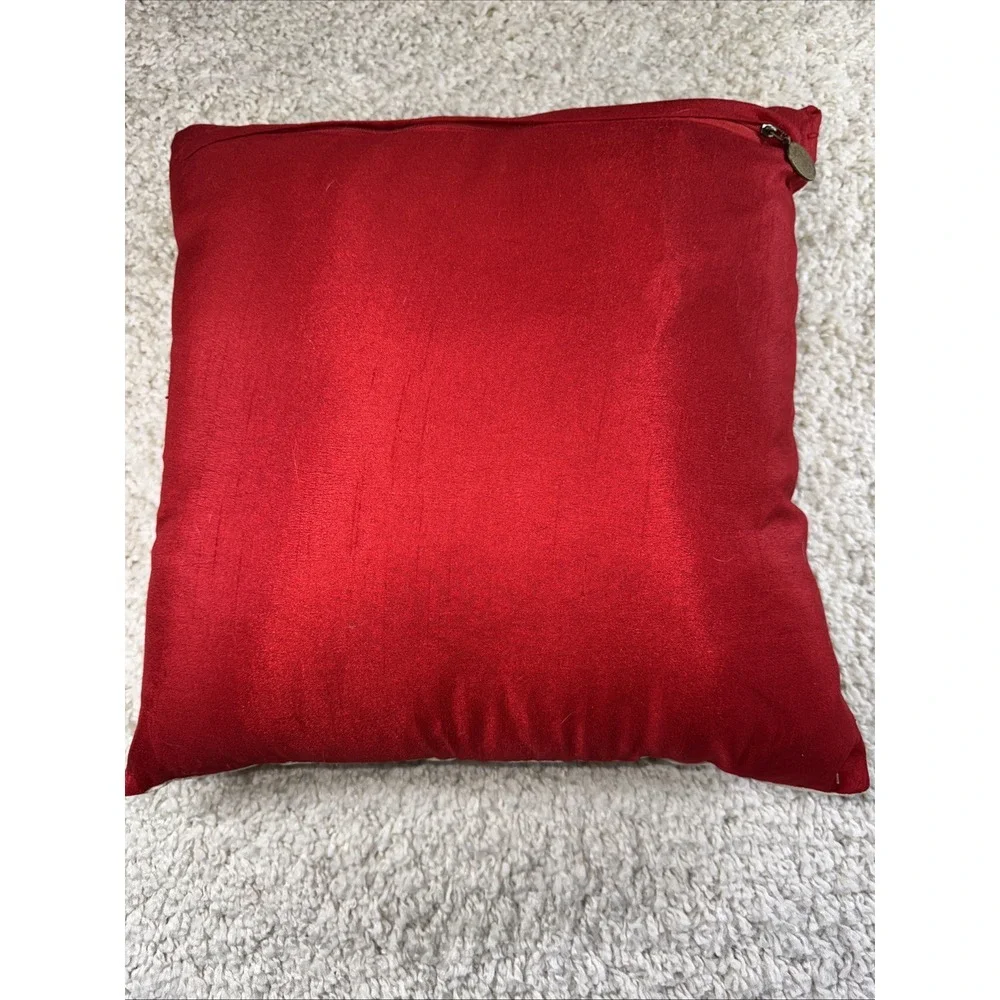Pier Pillows Embroidered Mandala Red‎ Gold Green 17